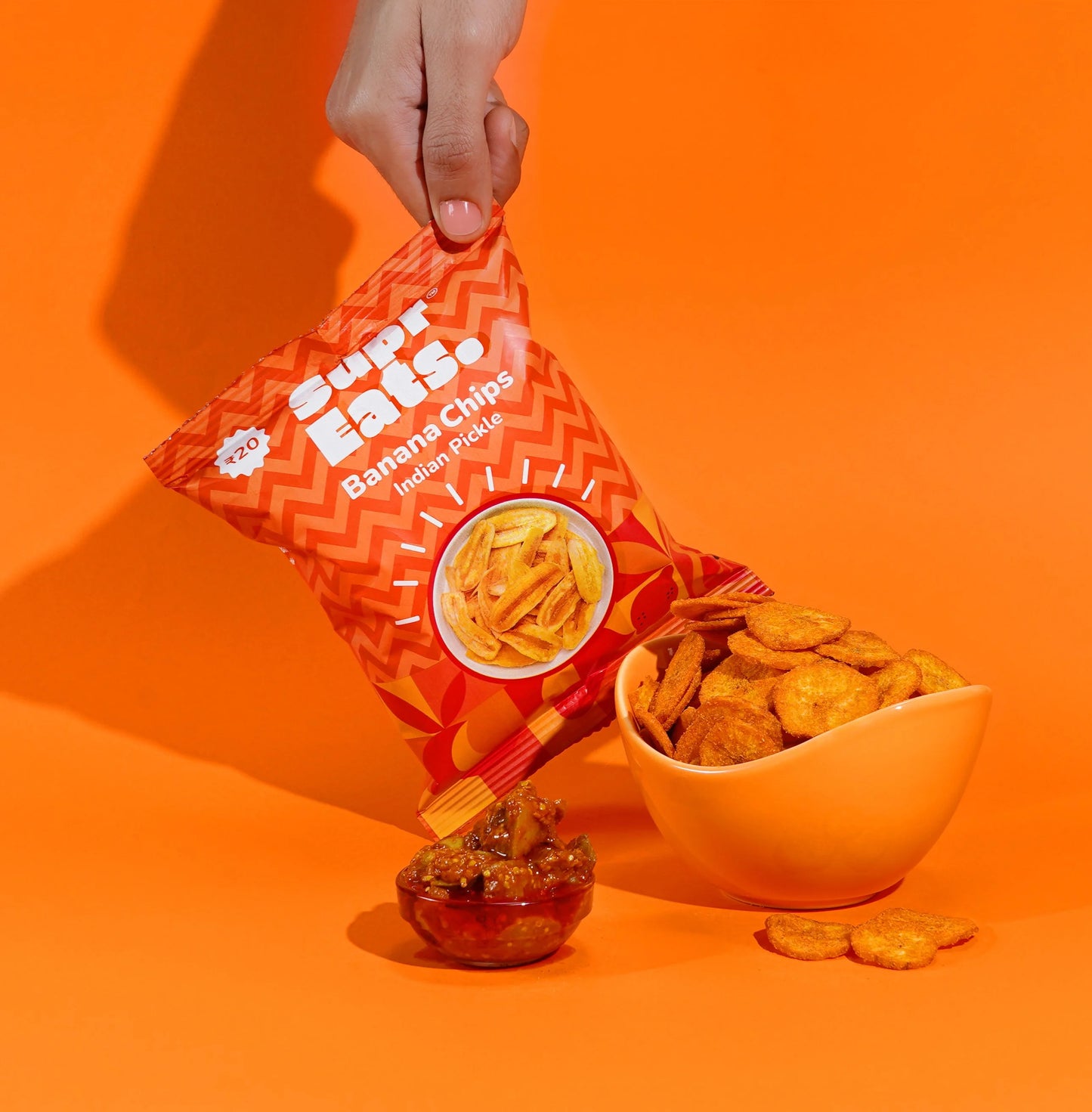 Banana Chips | Chickpea PoPs | Each pack 4X | 16 Pouch