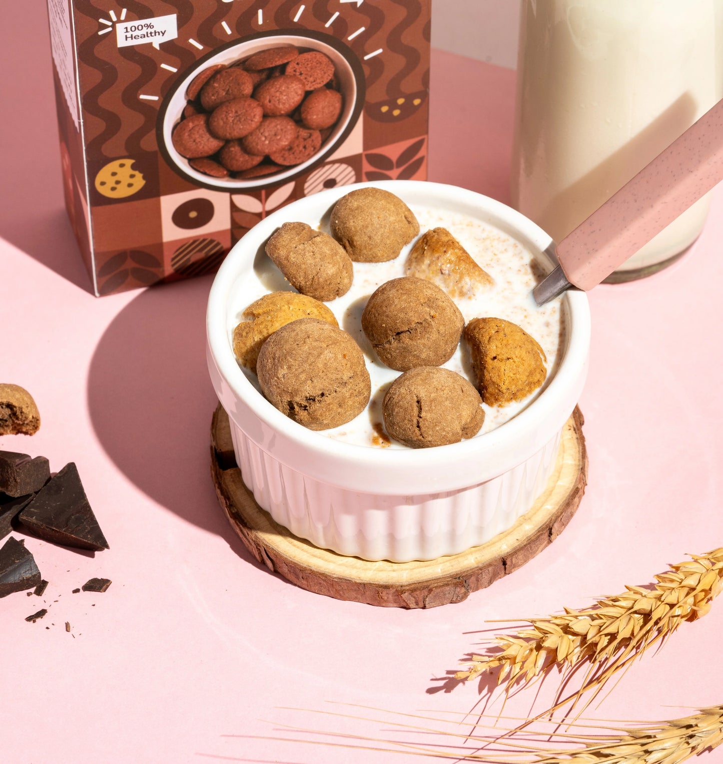 Wheat Chocolate mini Cookies | Healthy & Nutty | No Palm Oil | 100g x 3
