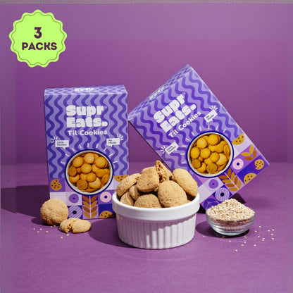 Til Cookies | WholeGrain & Healthy | No Palm Oil | 100g x 3