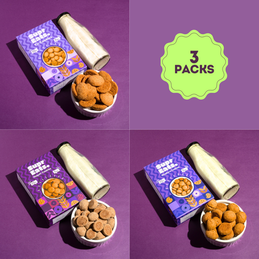 Ragi | Singhara | Teel | Mini millet cookies | Pack of 3