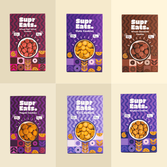 All Cookies Box | Pack of 6X | 100g | Palm Oil Free | Wheat Base Cookies