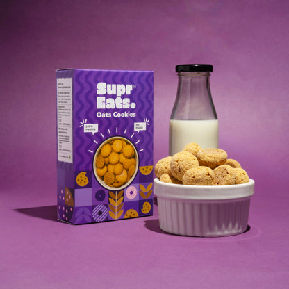 Oats Wheat Cookies | Mini Cookies | No Preservatives|  100g x 3
