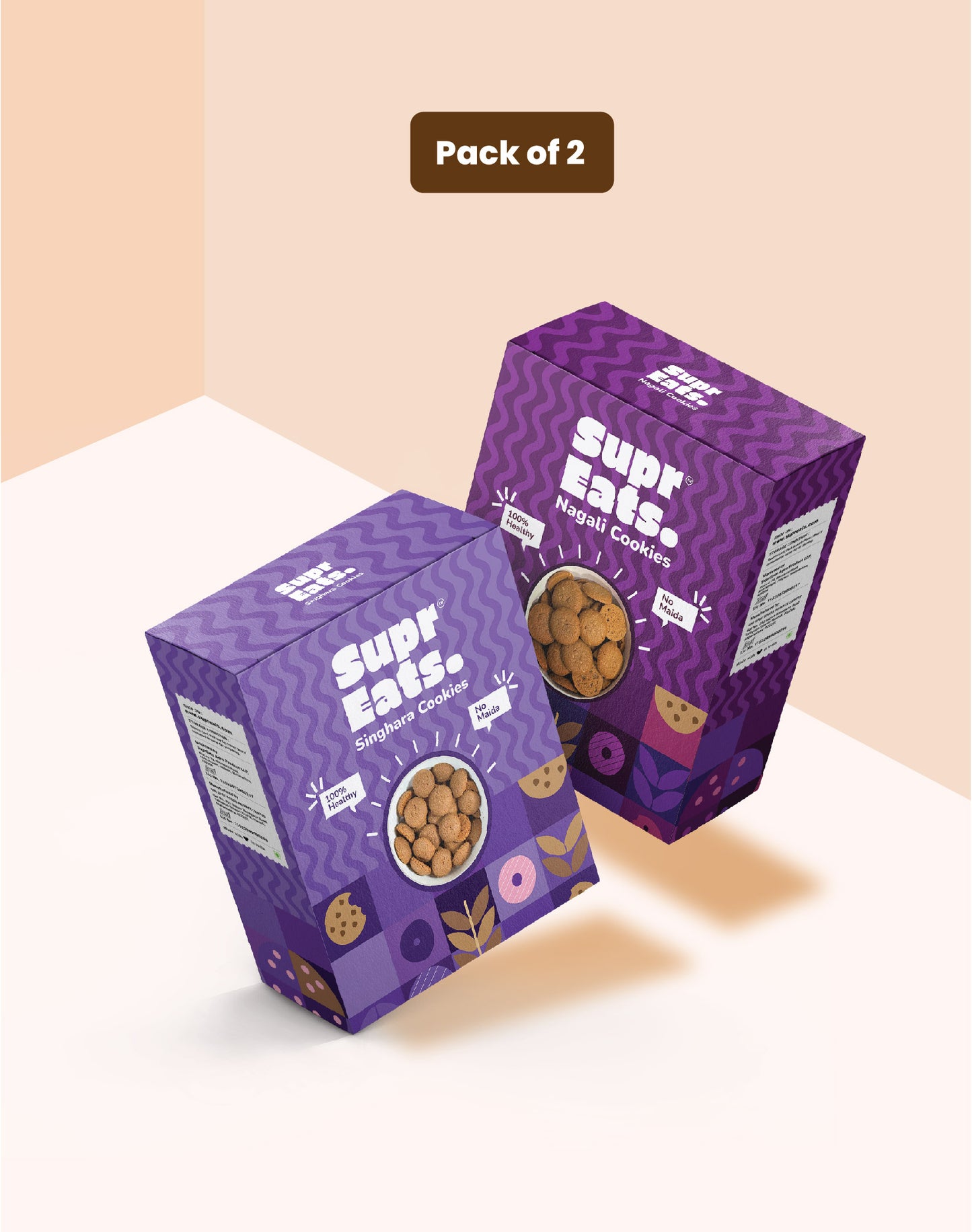 Ragi & Singhara mini Cookies | Millets Cookies | Pack of 2