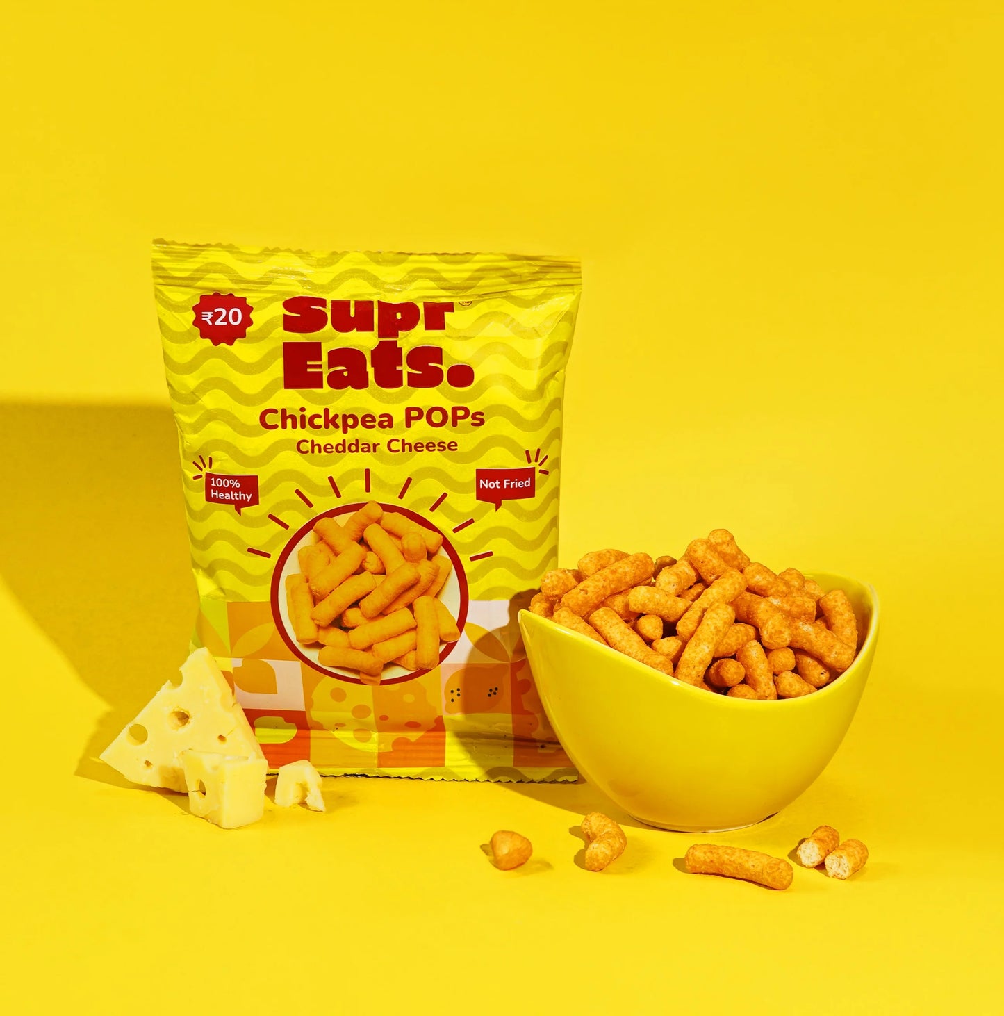 Banana Chips | Chickpea PoPs | Each pack 4X | 16 Pouch